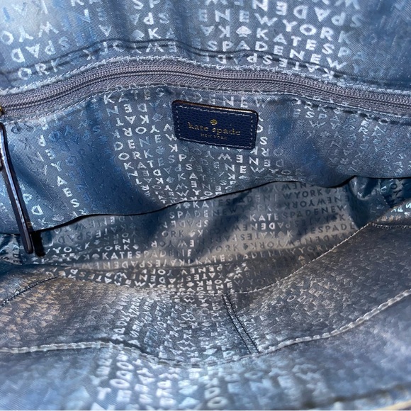 Kate Spade Handbag Patterson Drive Carli Dome Pebbled Leather Oceano Navy - Picture 9 of 12